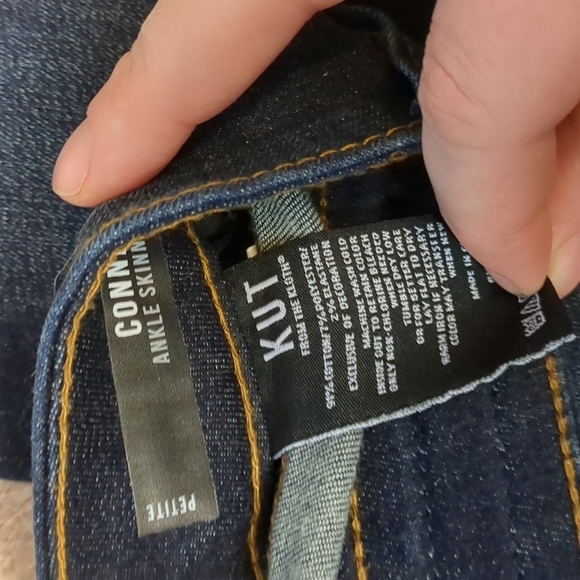 KUT from the kloth floral fringe Connie ankle skinny jeans size 2P petite - Picture 5 of 5